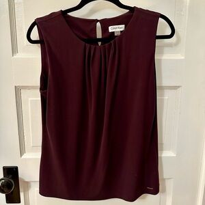 Calvin Klein Women's Blouse - Rich Burgundy